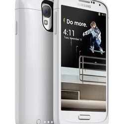 Mophie Juice Pack Charging Case for Samsung Galaxy S4, White