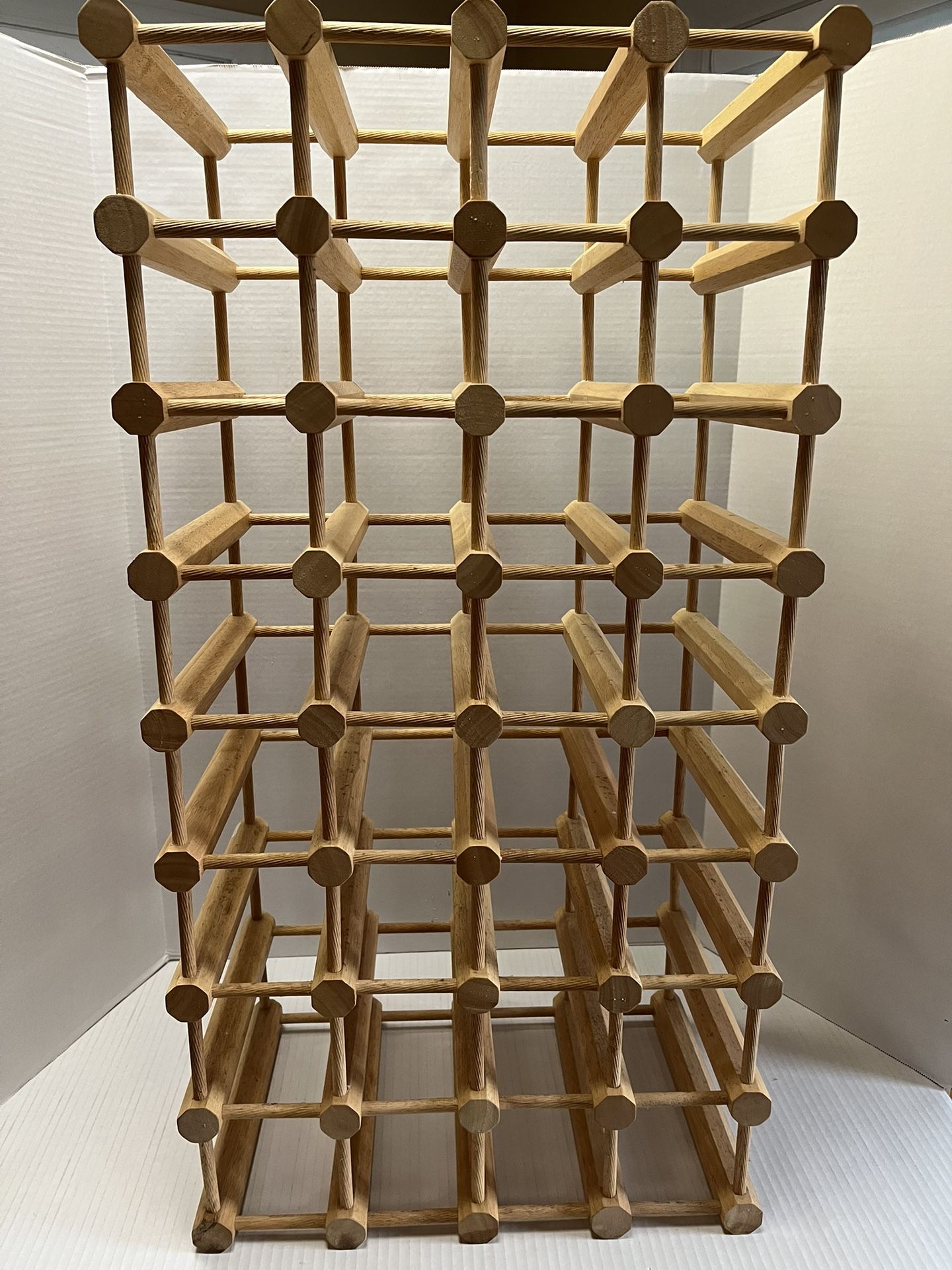 JK Adams 40 Bottle Hardwood Wine Rack Original