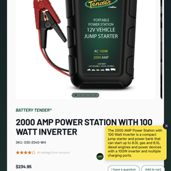 2000 amp vehicle jump starter