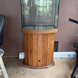 Fish Tank W Wooden Stand