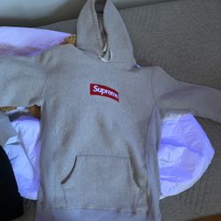 Grey supreme Box hoodie Size Medium 