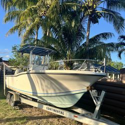 Dusky 22’5 center console with cuddy cabin with 250 Evinrude