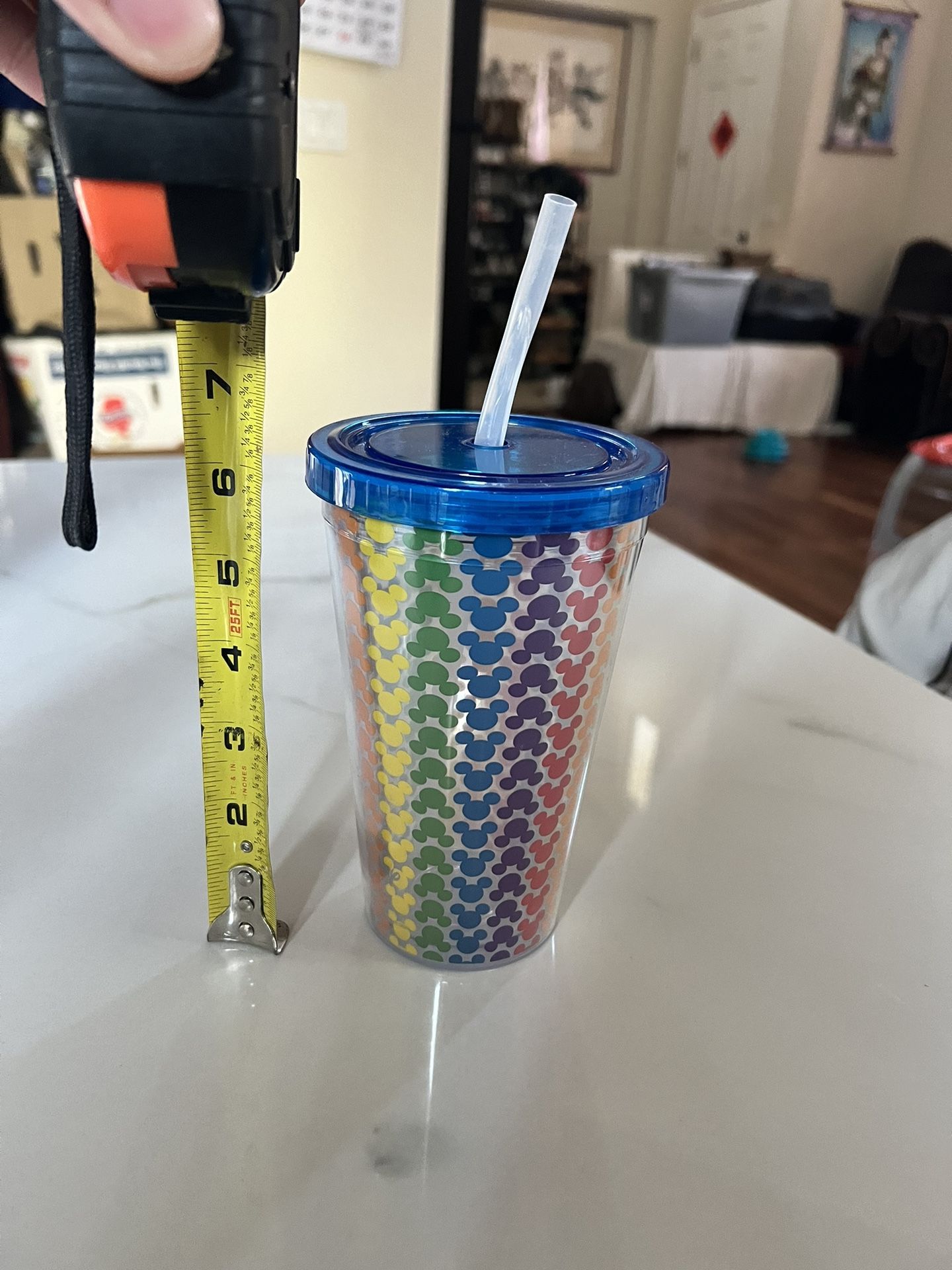 Disney Mickey Mouse Icon Pattern 16oz Cup w/ lid and straw Price Negotiable