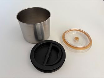 AirScape Stainless Steel Airtight Coffee Canister with Press-Down Lid