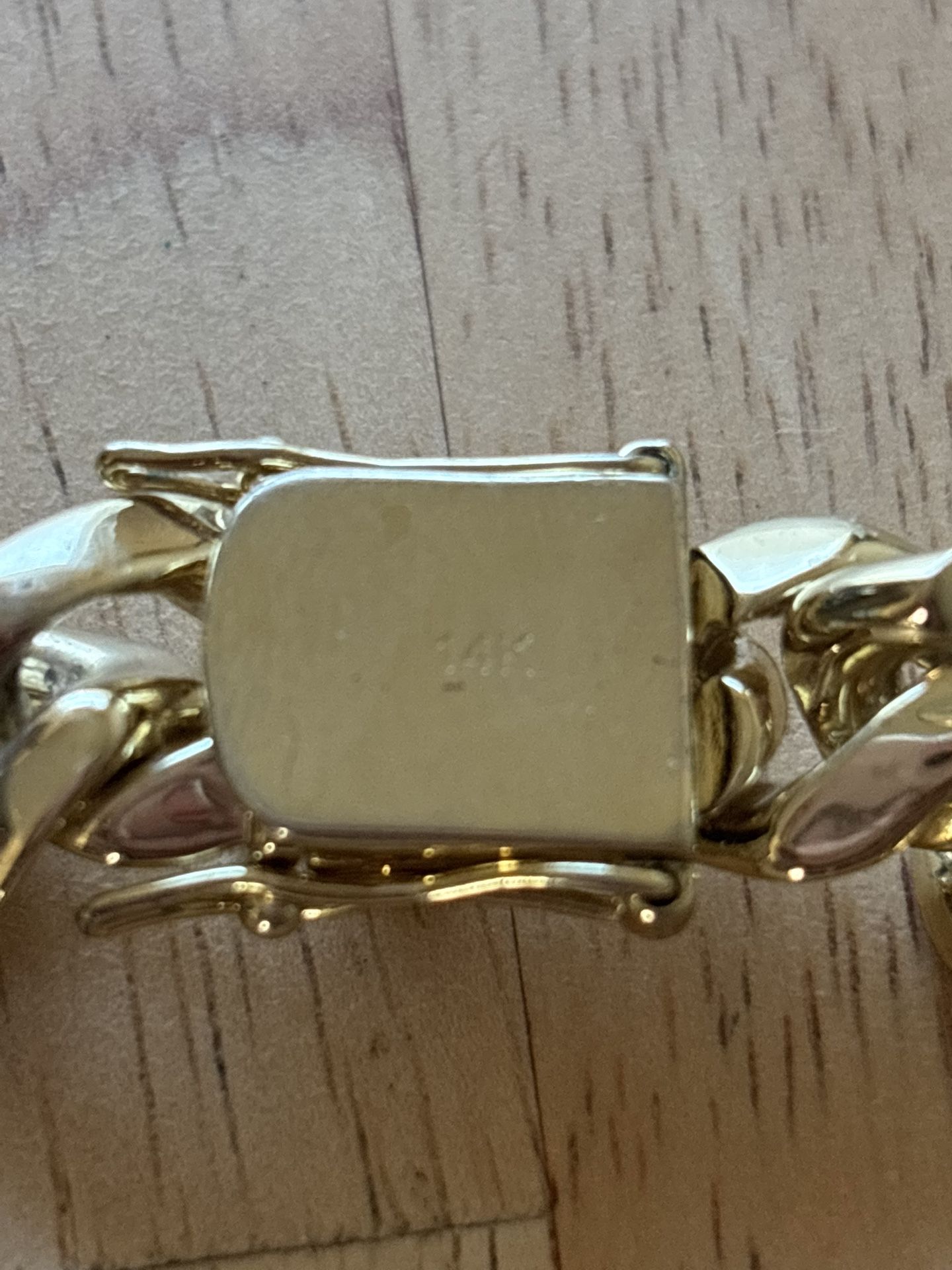 Stamped 14K Diamond Cuban link Chain