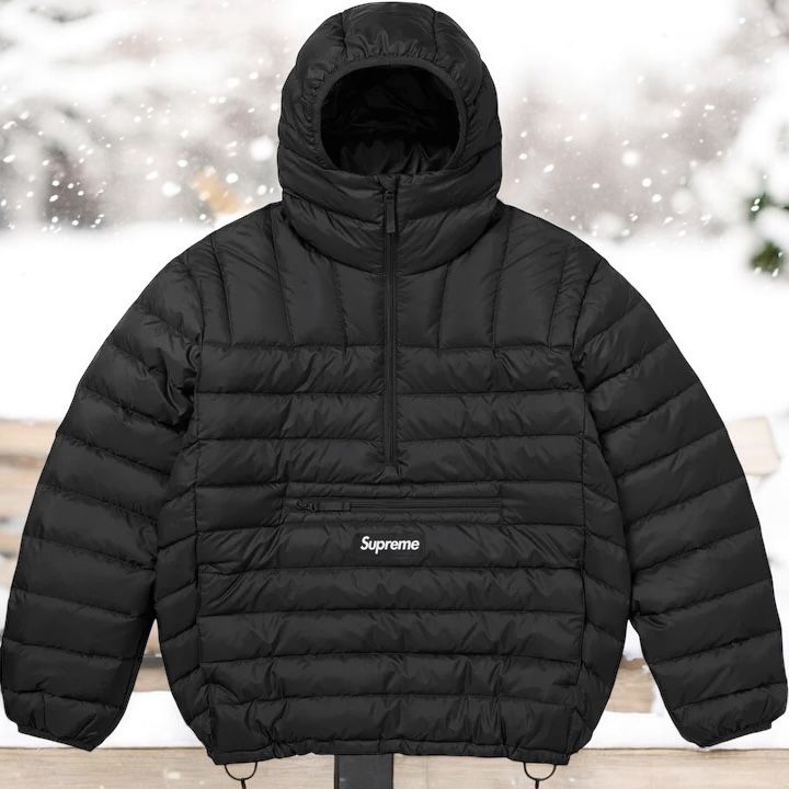 Supreme Micro Down Half Zip Hooded Pullover L