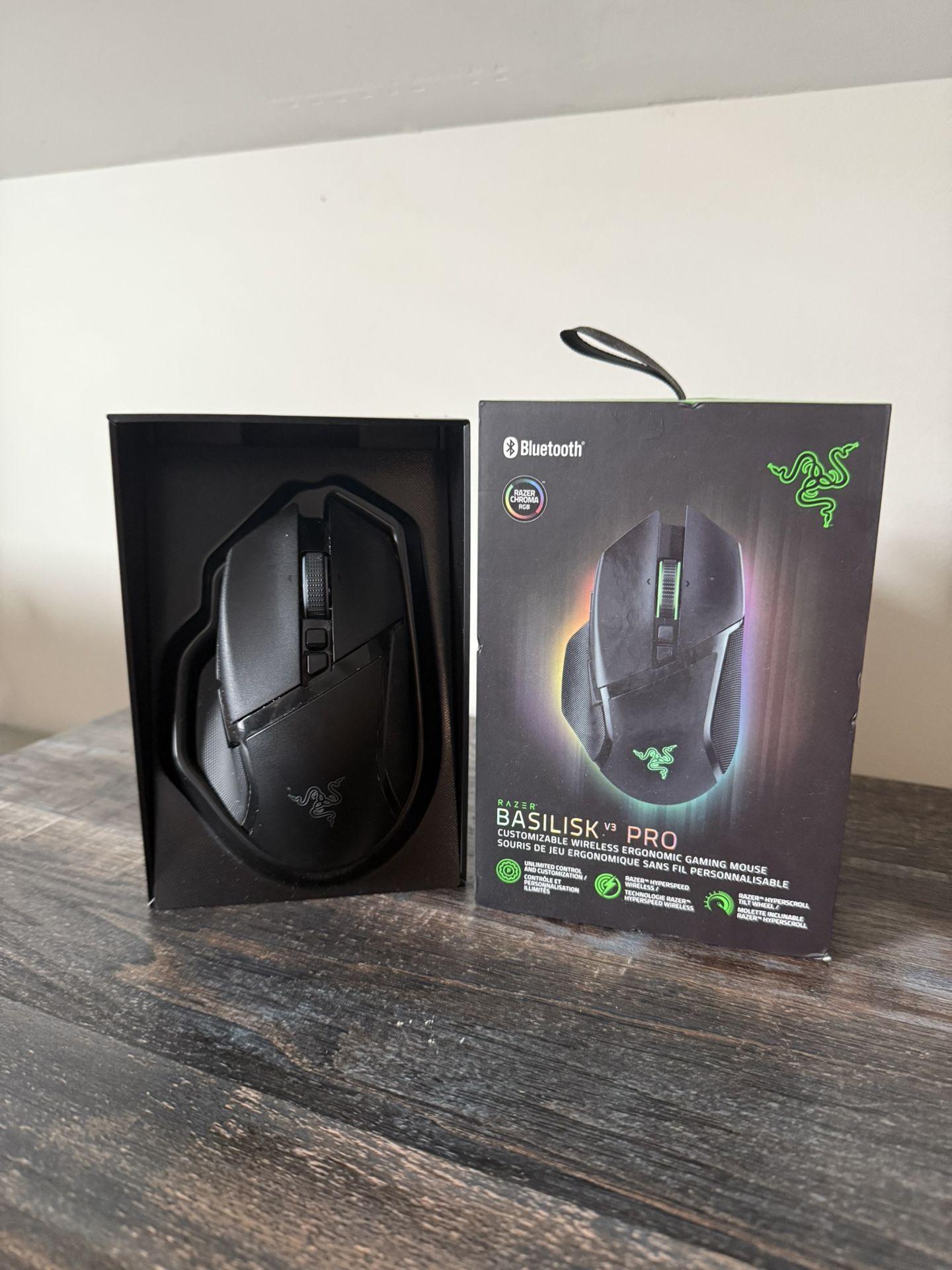 Razer Basilisk V3 Pro Wireless Gaming Mouse: HyperScroll Tilt Wheel - 30K DPI Optical Sensor - Gen-3