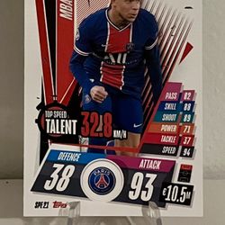 2020-21 Topps Match Attax UCL Extra KYLIAN MBAPPE Top Speed #SPE21 PSG