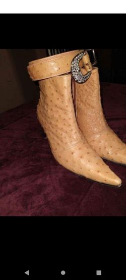 Botines De Piel Aveztruz Número 8/12 $120 Mejor.Oferta 