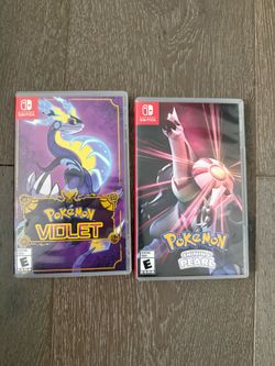 Pokémon Violet + Pokémon Shining Pearl Nintendo Switch Games - Complete w/ Cases