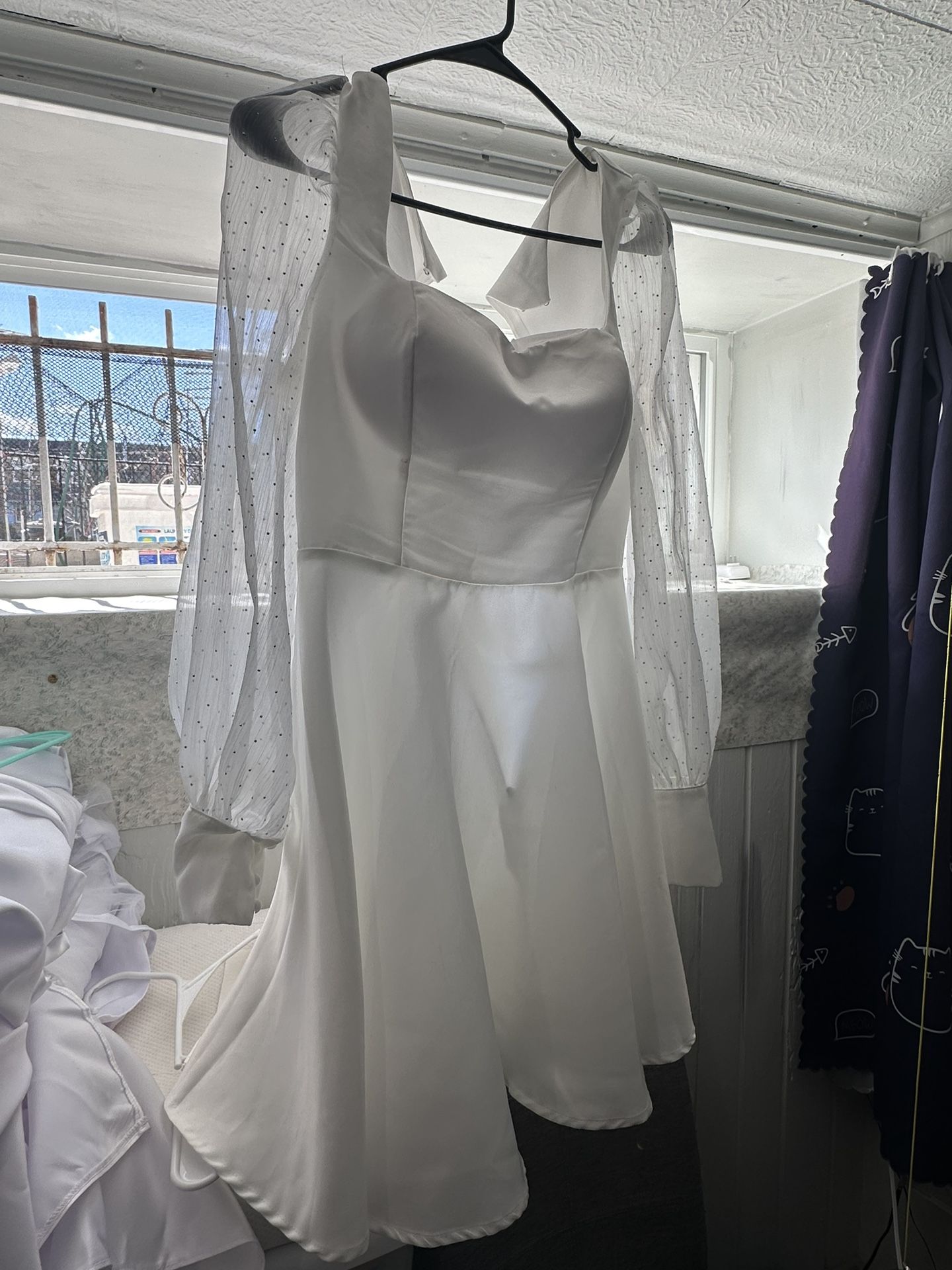 Size L/M Wedding Dress/bridal Shower/white Dress
