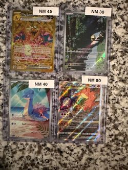 Pokemon Cards Charizard Lapras Psyduck