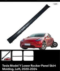 Tesla Model Y Lower Rocker Panel Skirt Molding, Left, 2020-2024