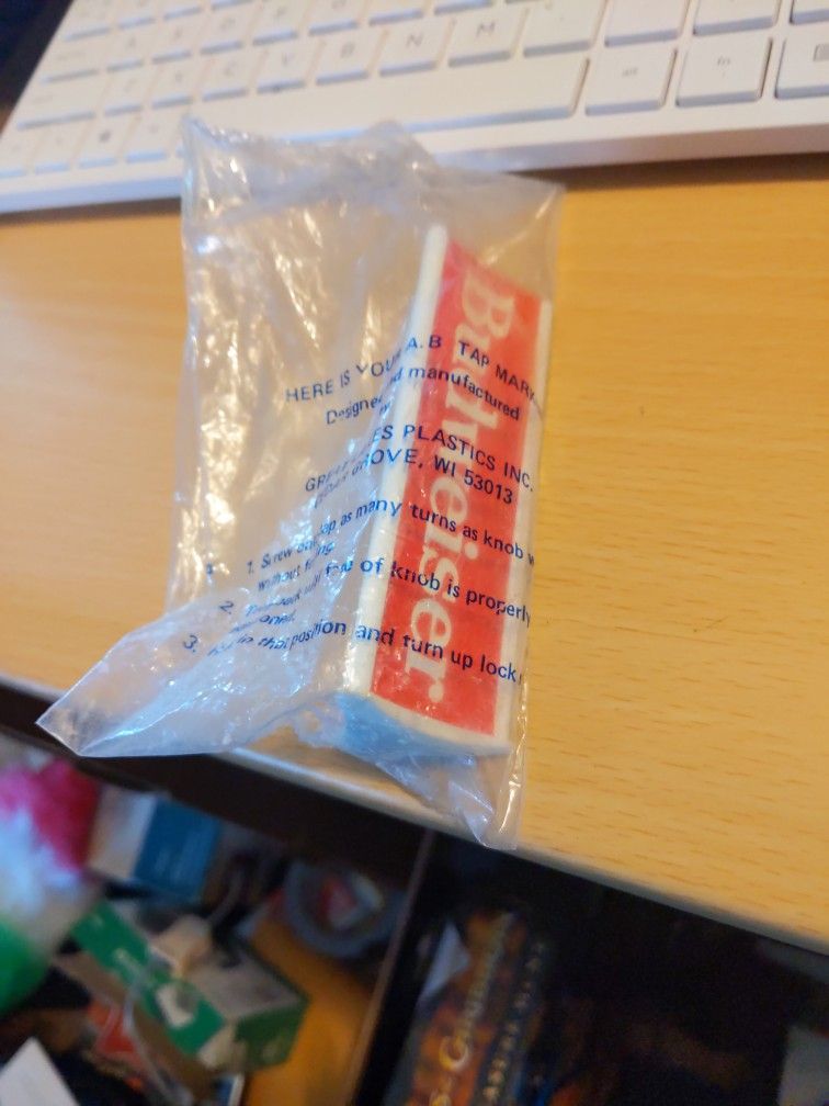 New Vintage 1990's Budweiser Tap 3 Sided Marker Sealed In The Plastic Container
