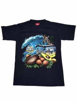Vintage 2003 Super Bowl XXXVII Grail NFL *DeadStock* Giraffe Zebra T-Shirt San Diego California - Size Medium
