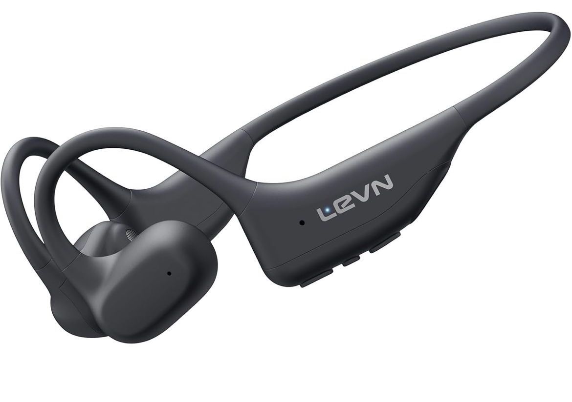 LEVN Open Ear Headphones with Mic, Bluetooth Headset with Microphone,