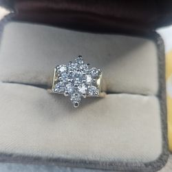 14k Heavy Gold 1 Carat Ring 