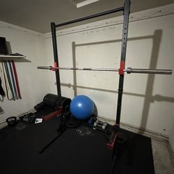 Squat Rack & Barbell