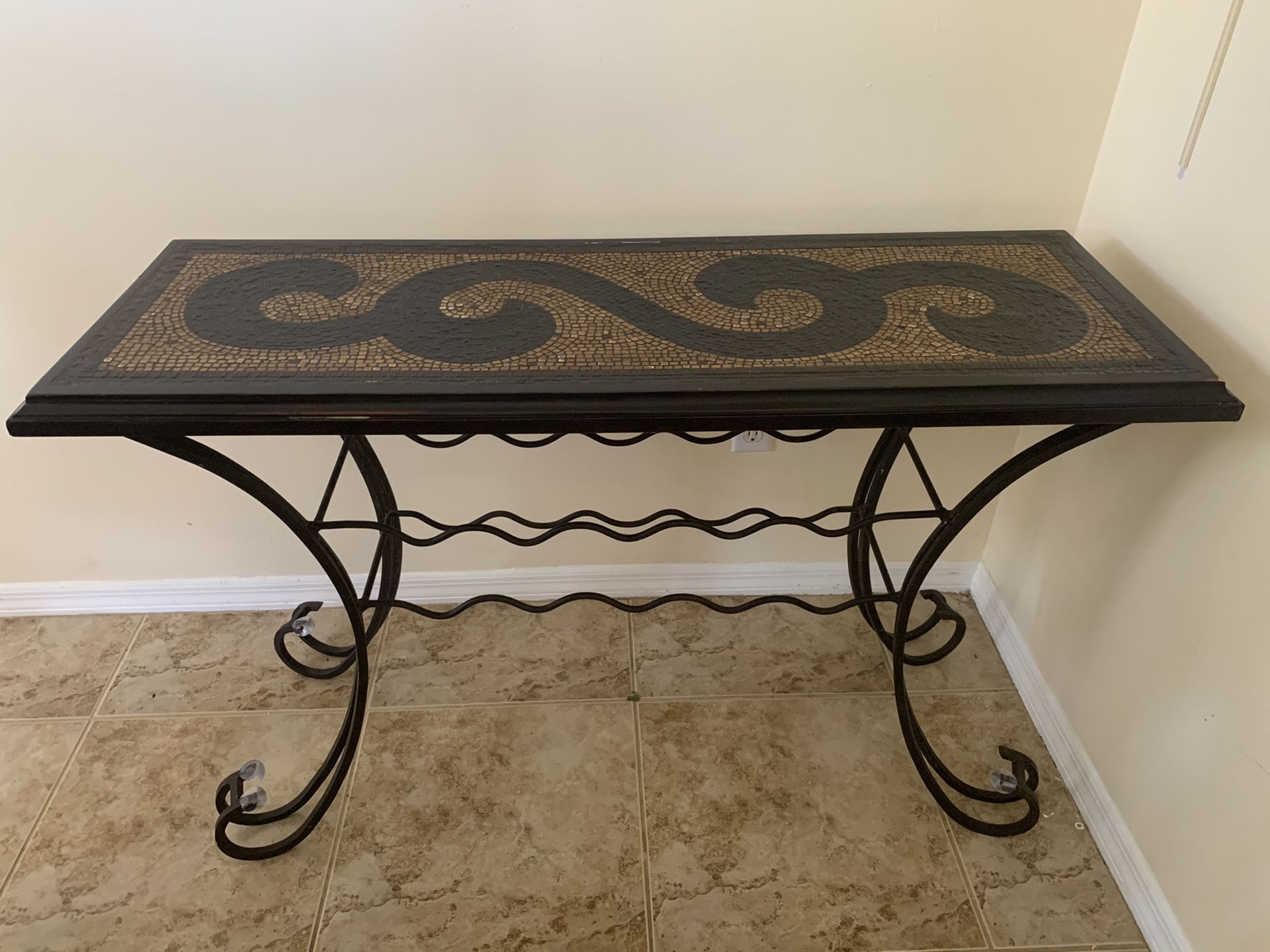 Bar / Buffet Table with Wine Rack - Brown / Espresso