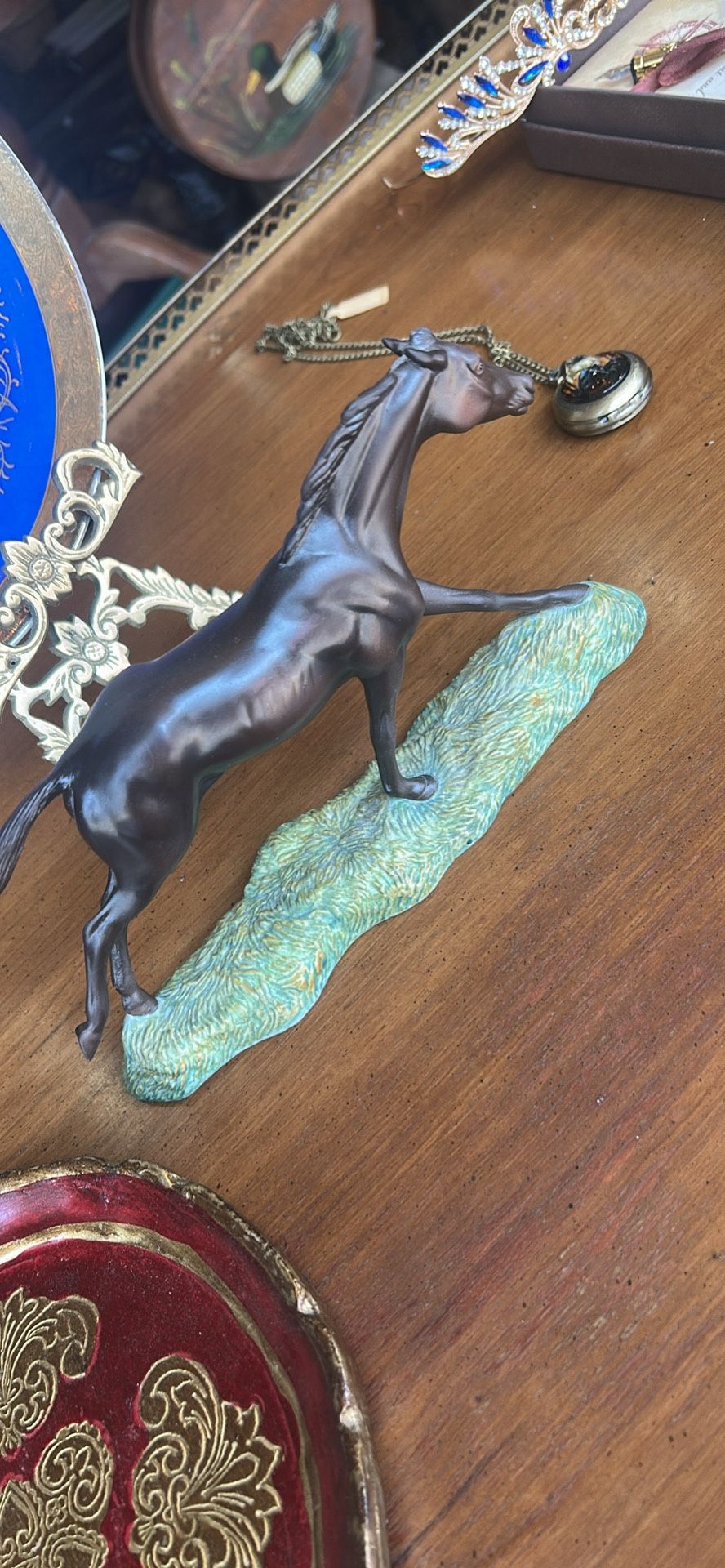 Porcelain thoroughbred figurine