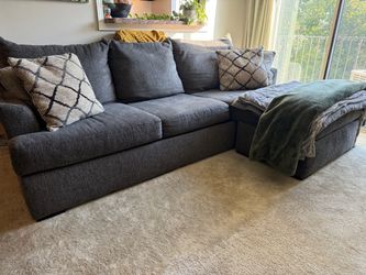 Gray Sectional with Reversible Chaise — $475 OBO