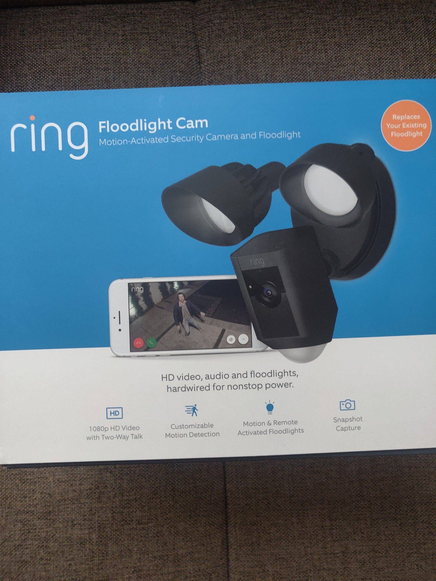 NEW Black Ring Floodlight Camera