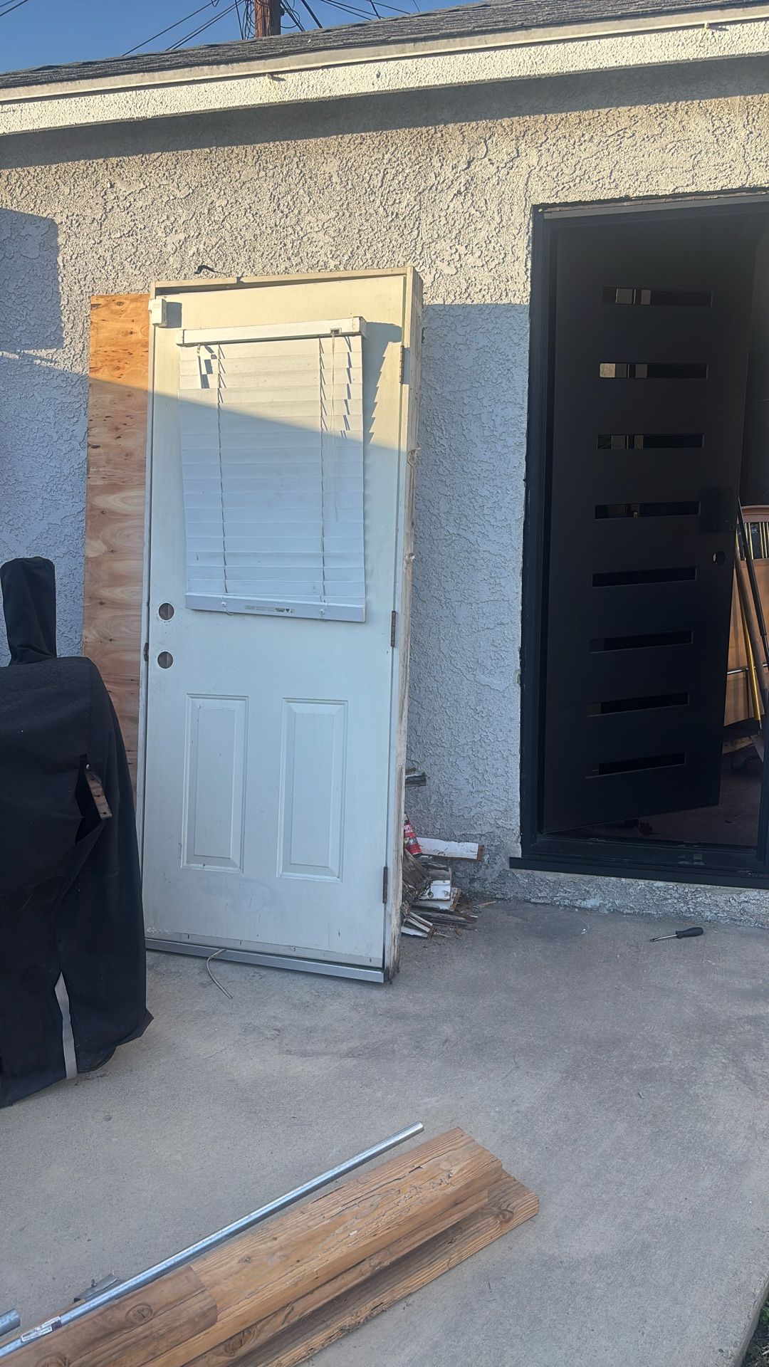 32x80 LH Framed Metal Door Window