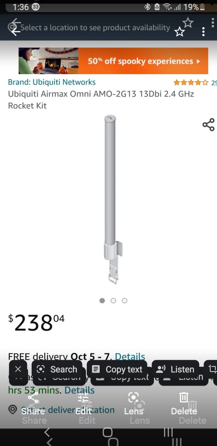 OMNI WIFI ANTENA 13 DBL 2.4 GHZ ROCKER KIt $60