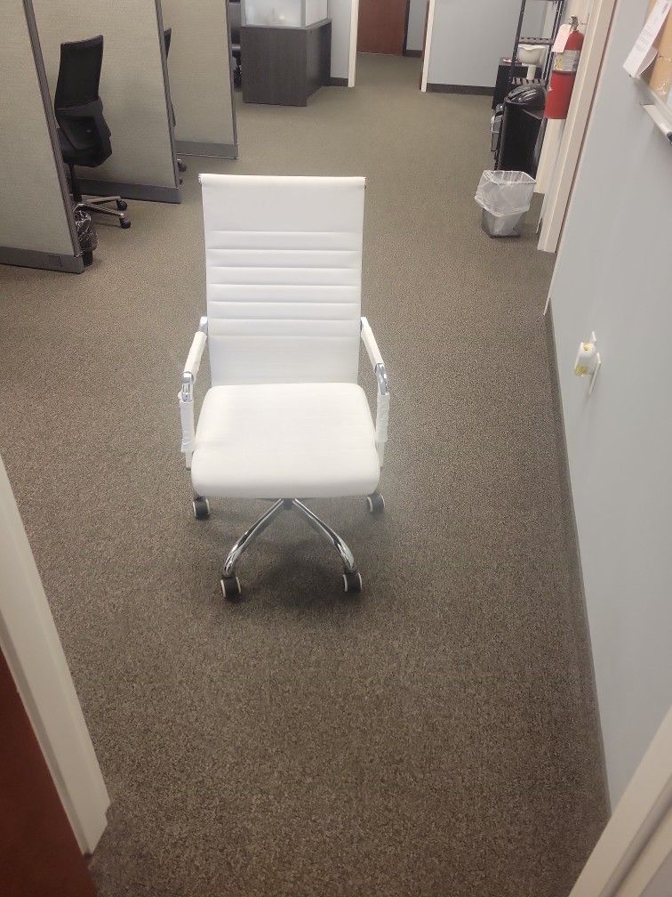 White Leather Office Chair