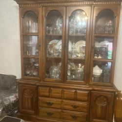Wood China Cabinet 