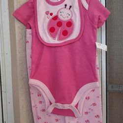 SIZE 6/9 MONTHS BABY GIRL THREE-PIECE OUTFIT...BRAND NEW