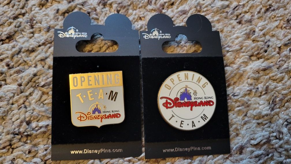 Hong Kong Disneyland Opening Team Round Disney Pin lot