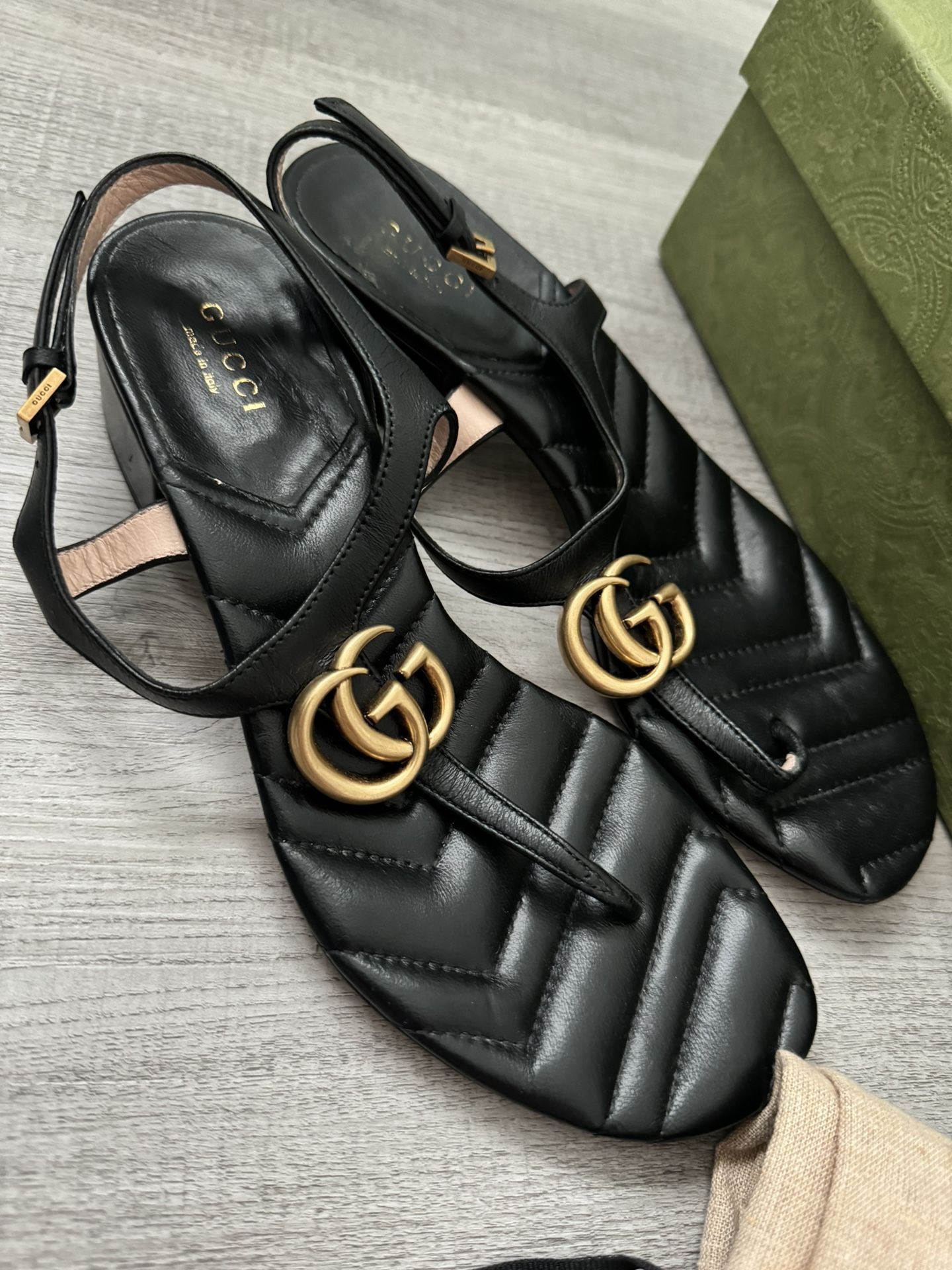 100% Authentic Gucci Sandals Size 7 Retail Value $989 + Tax 