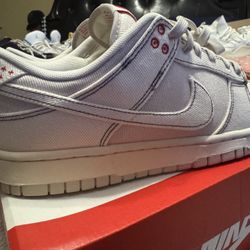 Nike Dunk Low Sashiko Canvas Sail Varsity Red Men’s Shoes Sz. 10