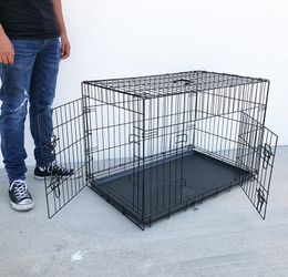 (New in Box) $50 Folding Double Door 36” Medium Size Dog Cage CrateKennel 36x23x25”