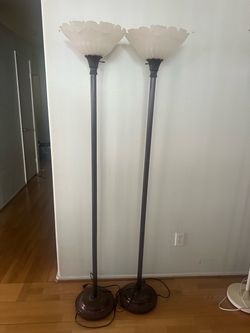 Torchiere Floor Lamps – Set of 2
