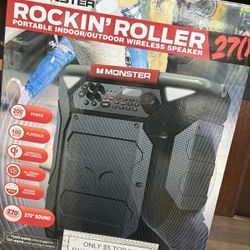 Monster Rockin Roller 270 Wireless Speaker New - Pay $1 today and pay the rest later -
