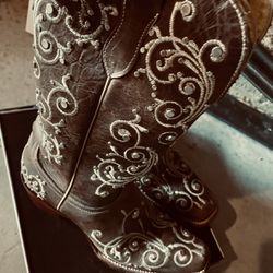 Italian Leather Cowgirl Boots