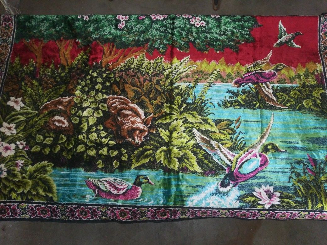 Large Brilliant Morrocan- made Tapestry Vintage