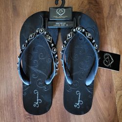 New Shyanne Western Flip Flops Sandals Women's Size 10