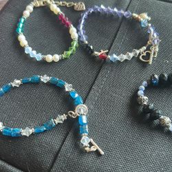 925 Silver Charm Bracelets.$35 Each