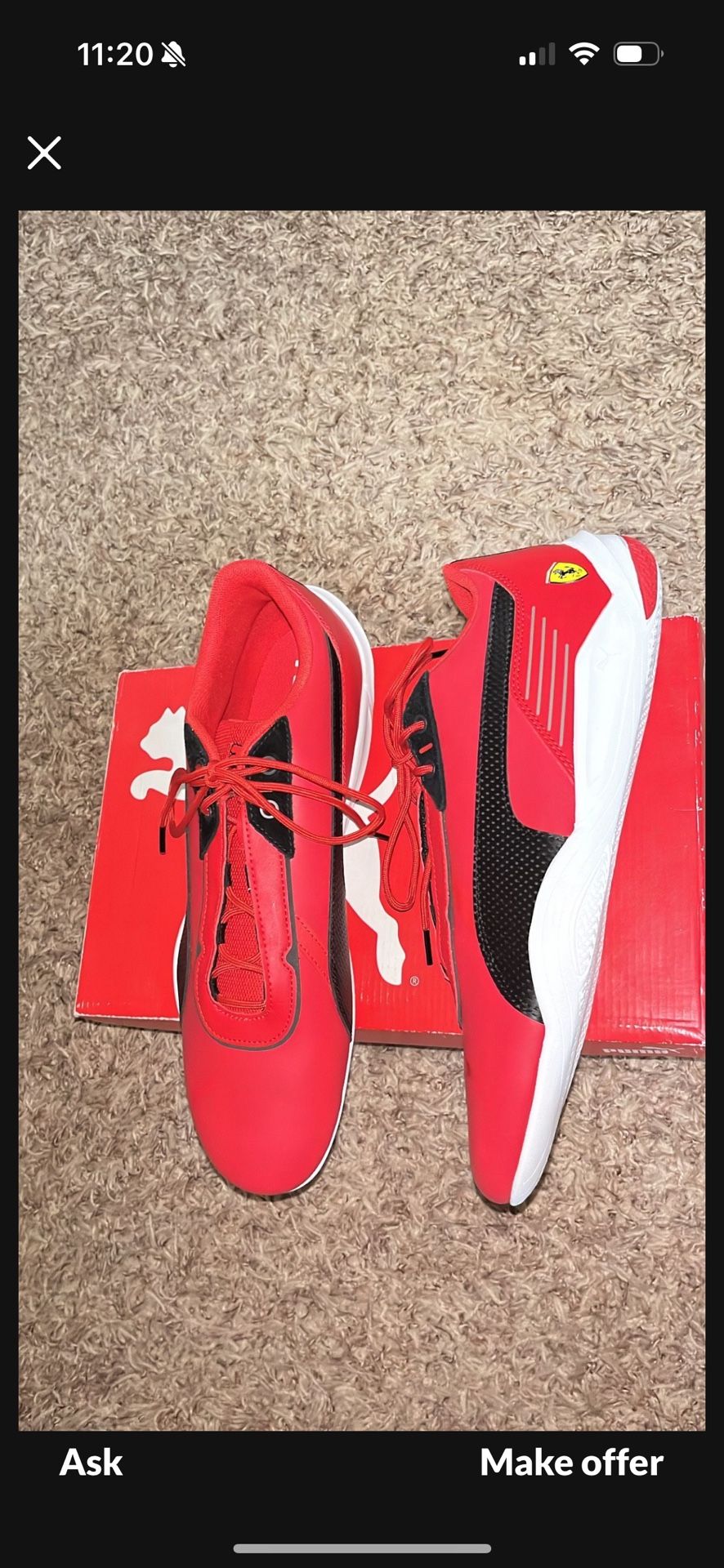 October Sale! Size 11.5 Puma Ferrari