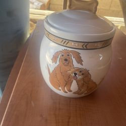 Dog Bone Cookie Jar $6. no cracks no cracks