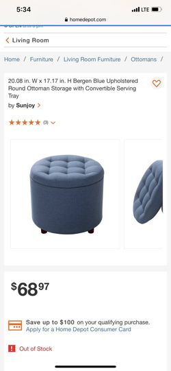 Round chair with storage