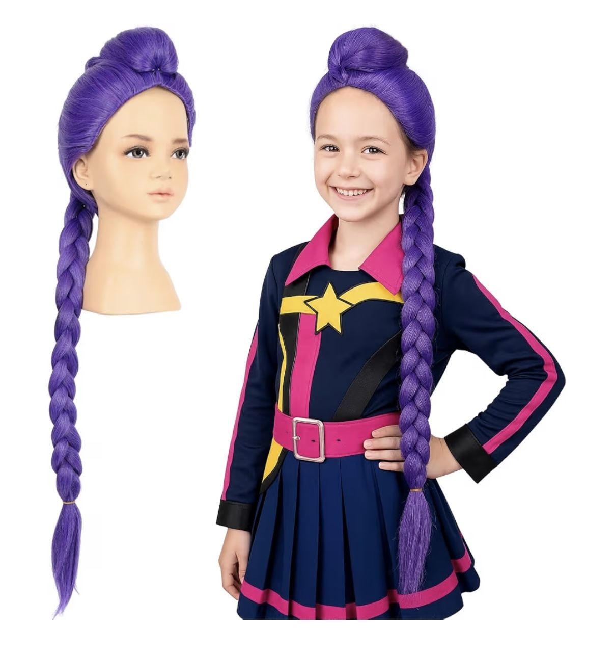 K-pop Demon Hunters Rumi Purple Wig