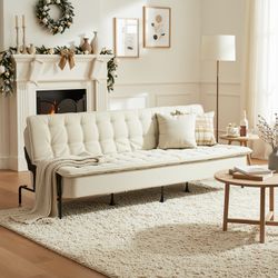 Homy Casa JAKO 77" 3 Seater Sofa Bed Convertible Sleeper, Beige