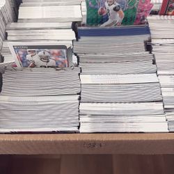 box of random football cards
