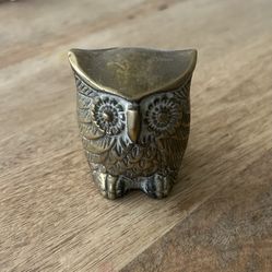 Vintage Brass Owl Figurine
