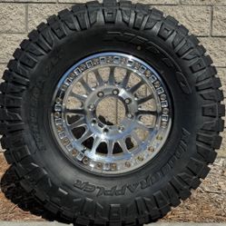 Kmc 445 Impact 17x9 8x165 - 8x170 - 8x180 +0 Offset With Nitto Ridge Grappler 35x12.50R17 Tires🔥🔥🔥