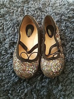 Toddler baby girl sparkle glitter ballet shoes flats size 25 size 8